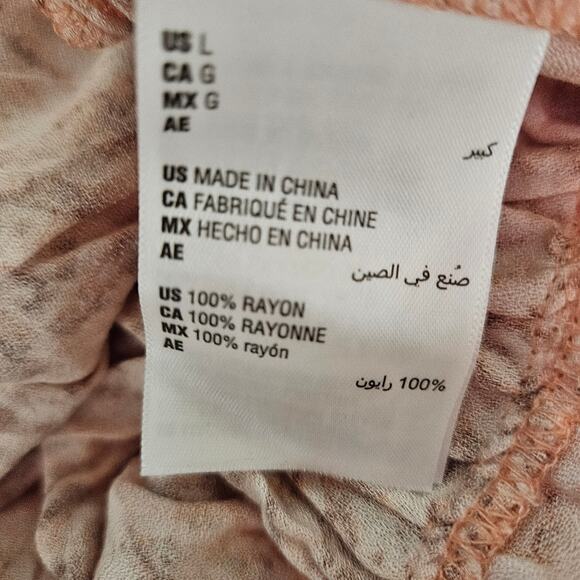 NWT INC Topson Lightweight Snake Print Sleeveless Ruffle Dress Sz Large - Picture 11 of 13